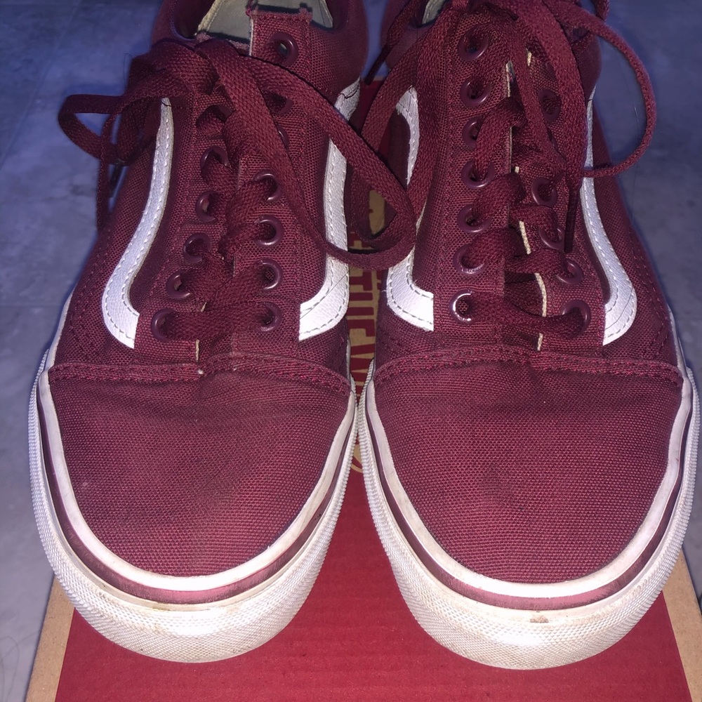 Burgundy vans